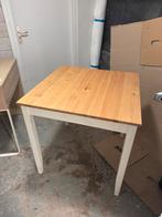 Tafel / tafeltje vierkant Hout IKEA / Wooden Table, Ophalen, Gebruikt, Tot twee personen, 50 tot 100 cm