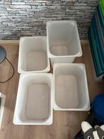Ikea bakken 4 stuks 3 lage  en 1 hoge wit, Ophalen of Verzenden, Gebruikt, Kunststof, Minder dan 50 cm