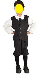 Leuk zwart/wit 20's/ PEAKY BLINDERS pak - Halloween, Ophalen, Nieuw, 134 t/m 140, Jongen of Meisje