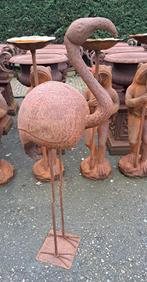 IJzeren flamingo beeld 108 cm hoog & een mooi stel bronzen, Ophalen