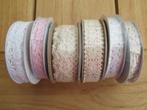 6 rollen katoen kant, Hobby en Vrije tijd, Scrapbooking, Ophalen of Verzenden, Nieuw, Versiering of Embellishment, Scrap