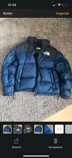 The north face puffer blauw, Ophalen of Verzenden, Zo goed als nieuw, Blauw