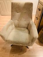 Mooie draaifauteuil velours, Huis en Inrichting, Fauteuils, Gebruikt, Minder dan 75 cm, Ophalen of Verzenden, Stof