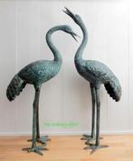022* Bronzen set kraanvogels (Boven €75 geen verzendkosten), Nieuw, Overige materialen, Ophalen of Verzenden, Dierenbeeld