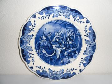 Delftsblauw wandbord Regina nr 436 diam 28 + certificaat     beschikbaar voor biedingen