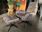 Grijze Zitmaxx Draaifauteuil, Huis en Inrichting, Fauteuils, Ophalen of Verzenden, Zo goed als nieuw, Stof, 75 tot 100 cm