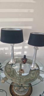 Tafellamp eichholtz landelijk stijlvol tijdloos zwart velvet, Huis en Inrichting, Lampen | Tafellampen, Minder dan 50 cm, Ophalen of Verzenden