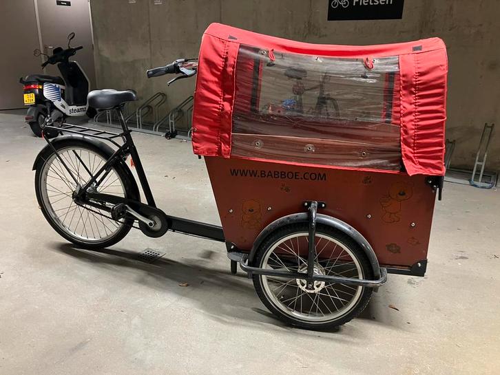 Babboe bakfiets, Fietsen en Brommers, Fietsen | Bakfietsen, Gebruikt, Overige merken, 2 kinderen, Huif, Ophalen