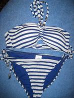Blauw/zilver gestreepde bikini, XXS, Miss America, Kleding | Dames, Badmode en Zwemkleding, Ophalen of Verzenden, Zo goed als nieuw