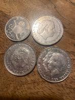 Juliana Rijksdaalders, Dubbelkop, Laatste Gulden, Postzegels en Munten, 1 gulden, Koningin Juliana, Zilver, Ophalen of Verzenden