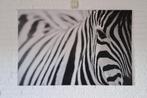 Canvas schilderij zebra, Ophalen of Verzenden, Zo goed als nieuw, Schilderij, 100 tot 125 cm