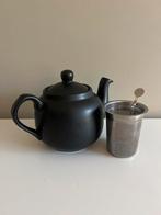 London Pottery Theepot met Infuser - Zwart, Ophalen of Verzenden, Nieuw