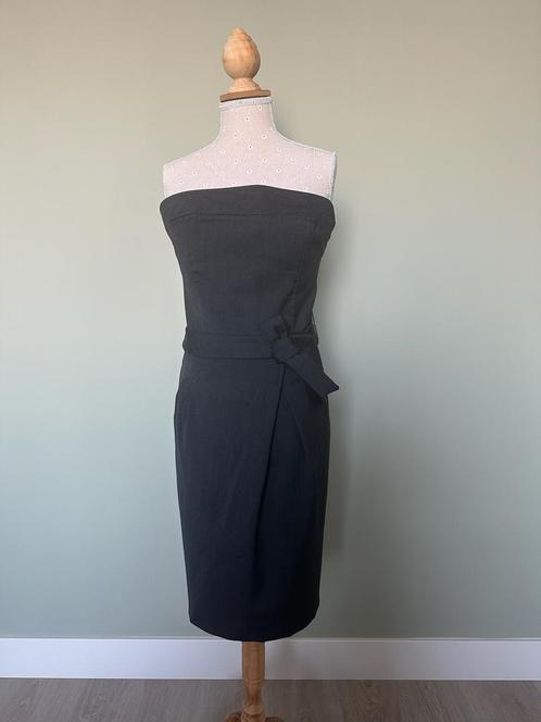 Strapless jurk, Kleding | Dames, Jurken, Zo goed als nieuw, Maat 38/40 (M), Grijs, Boven de knie, Ophalen of Verzenden