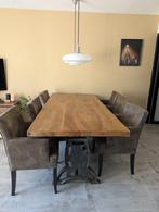 Industriële stalen Mill eettafel - Rustic, Huis en Inrichting, Tafels | Eettafels, 50 tot 100 cm, Zo goed als nieuw, Vijf personen of meer