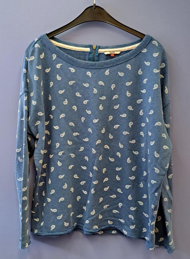 Tommy Hilfiger blauwe trui met paisley print zacht L 46534, Kleding | Dames, Truien en Vesten, Zo goed als nieuw, Maat 42/44 (L)