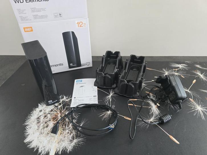 WD Elements Desktop 12TB – Externe Harde Schijf, Computers en Software, Harde schijven, Zo goed als nieuw, Desktop, Extern, HDD