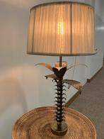 Vintage Hollywood Regency messing tafellamp brass lamp, Huis en Inrichting, Lampen | Tafellampen, Gebruikt, 50 tot 75 cm, Ophalen of Verzenden