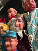 6 oude poppenkast poppen jan klaasen handpoppen teab, Verzenden, Gebruikt