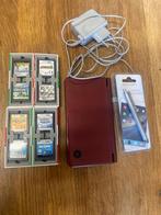 Nintendo DS XL met ingebouwde camera + Pokémon Soulsilver, Dsi XL, Ophalen of Verzenden, Rood, Gebruikt