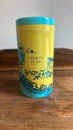 Fortnum & Mason rond, hoog blik, turquoise/geel, Ophalen of Verzenden, Zo goed als nieuw, Overige, Overige merken