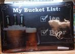wandbord Bucket list, Ophalen of Verzenden, Nieuw