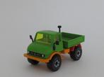 groen/oranje Unimog van Siku, 1:55, izgst, Hobby en Vrije tijd, Modelauto's | 1:50, Ophalen of Verzenden, Gebruikt, Bus of Vrachtwagen