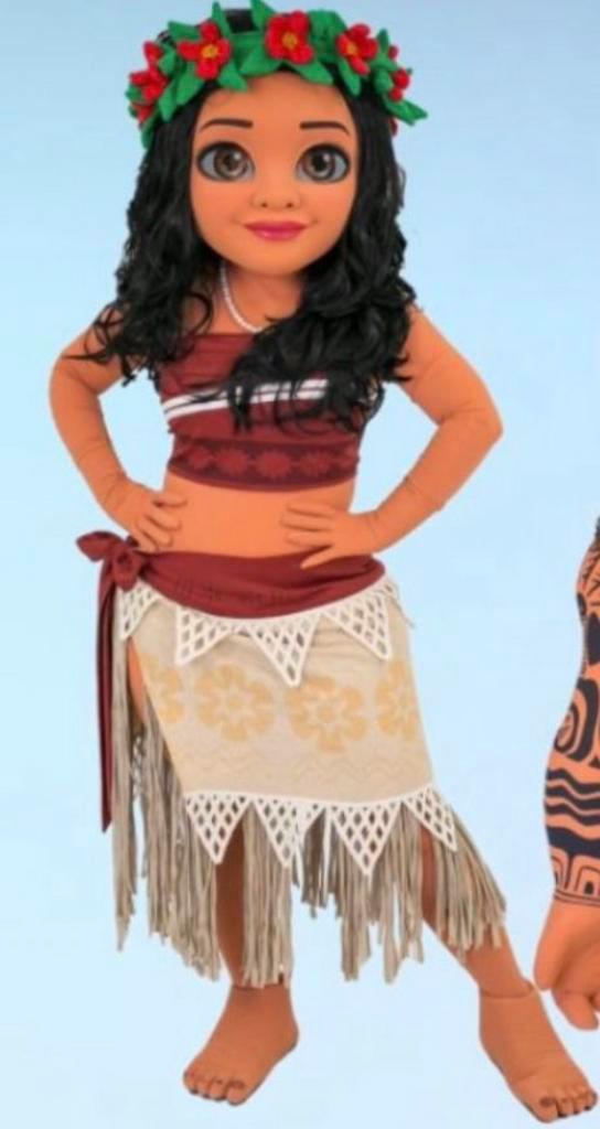 Moana Vaiana mascotte te huur of langs laten komen, Kleding | Dames, Carnavalskleding en Feestkleding, Zo goed als nieuw, Carnaval