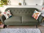 Groene bank - tweezitter 180cm, Ophalen, Gebruikt, Retro , vintage, 150 tot 200 cm