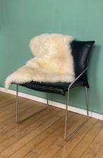 Vintage Leren Fauteuil | Midcentury Fauteuil Chroom, Huis en Inrichting, Ophalen, Gebruikt, 75 tot 100 cm, Gispen Industrieel Scandi