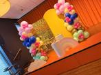 Bacdrop+ballonnen , shimmerwall . Ballenbak+glijbanen, Ophalen of Verzenden, Zo goed als nieuw, Verjaardag