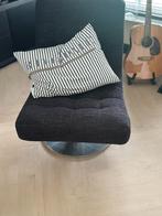 Relax draai stoel zwart/grijs zware rvs voet, Huis en Inrichting, Fauteuils, Ophalen, 75 tot 100 cm, Zo goed als nieuw, Stof