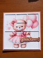 Kaart gefeliciteerd beer ballonen 870 = 1,75, Ophalen of Verzenden, Zo goed als nieuw, Overige thema's