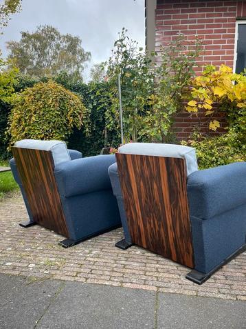 Set Art Deco club fauteuils vintage design stoelen 1930s beschikbaar voor biedingen