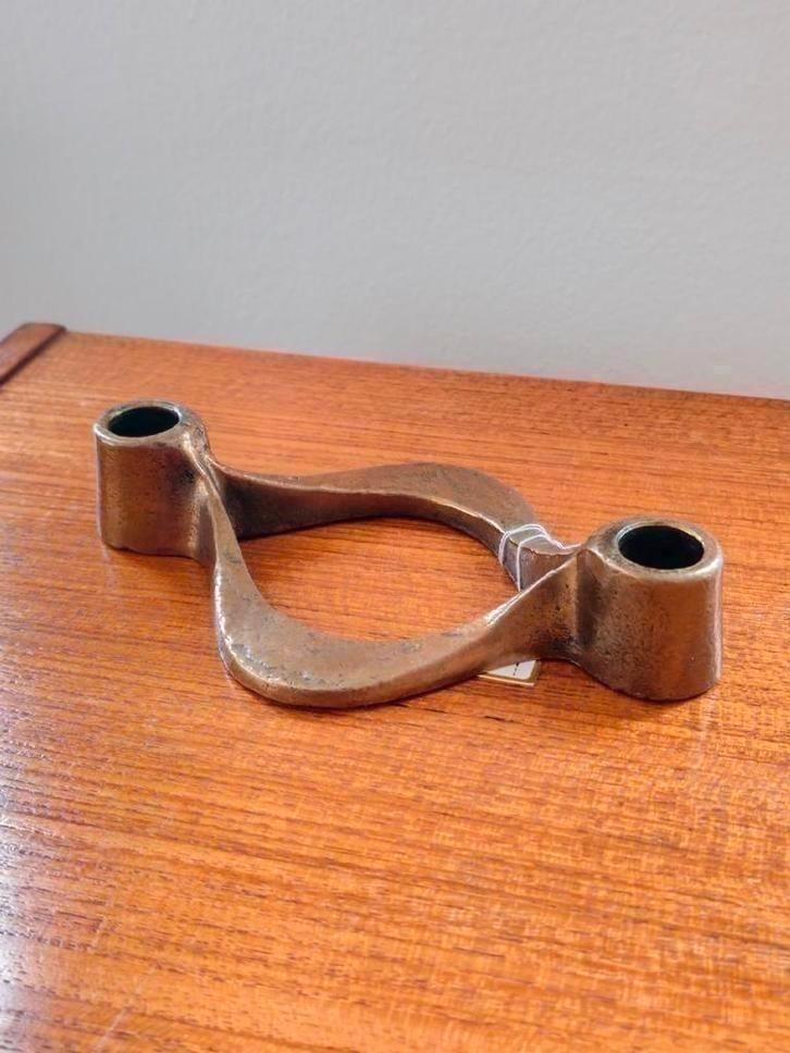 Vintage Brutalist Michael Harjes Kandelaar Kaarsenhouder, Antiek en Kunst, Antiek | Kandelaars, Ophalen of Verzenden