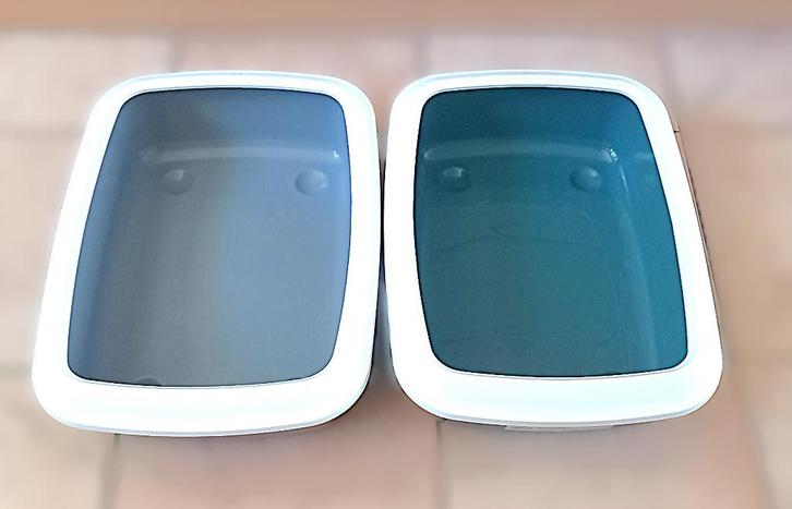 2 x Savic Iriz 42 kattenbak - afneembare rand - 42x31x12,5, Dieren en Toebehoren, Kattenbakken, Open, Ophalen of Verzenden