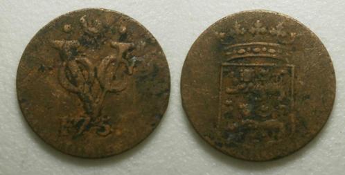 PD10143 West Friesland VOC Duit 1754, Postzegels en Munten, Munten | Nederland, Losse munt, Vóór koninkrijk, Ophalen of Verzenden