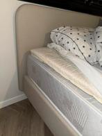 Compleet boxspring bed 160x200, Ophalen, Beige, Tweepersoons, Zo goed als nieuw