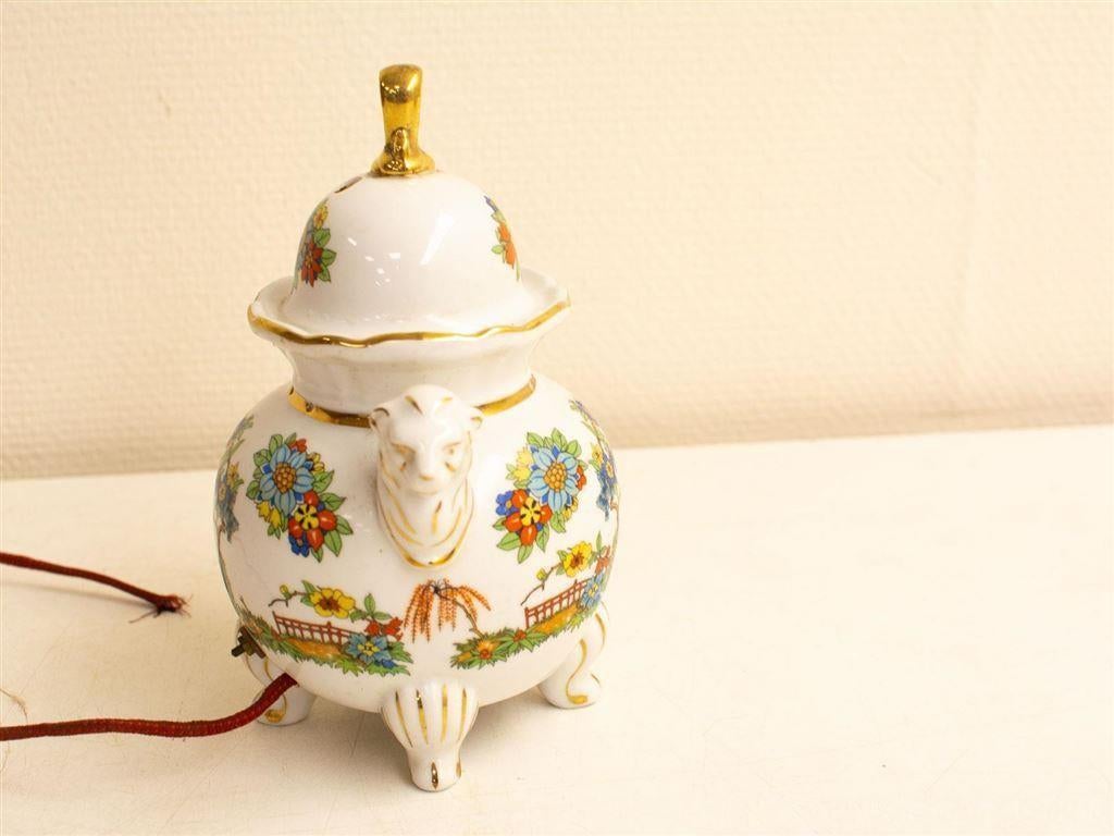 Parfumlampje met tijgerkoppen 29070, Ophalen of Verzenden, Gebruikt, Minder dan 50 cm