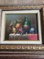 2 x Antiek Olieverf Schilderij 38 x 43 met Lijst stilleven, Ophalen of Verzenden