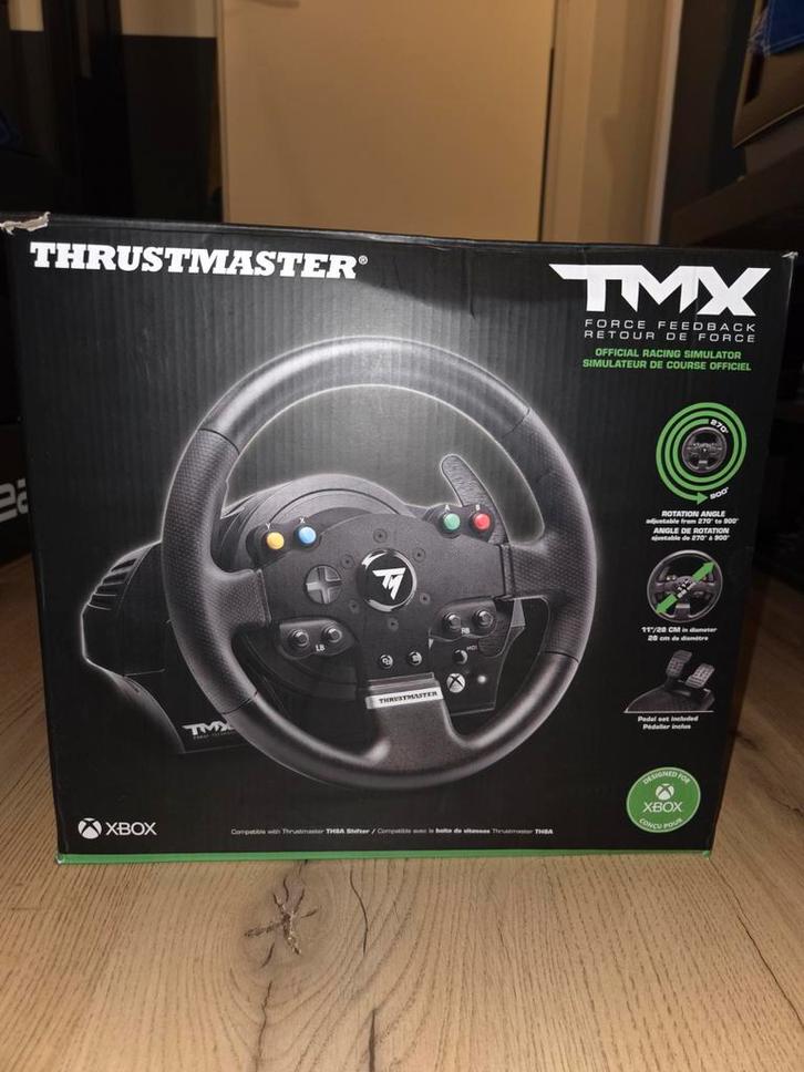 Thrustmaster TMX Force Feedback Xbox Stuur, Spelcomputers en Games, Spelcomputers | Xbox | Accessoires, Gebruikt, Xbox One, Xbox Series X