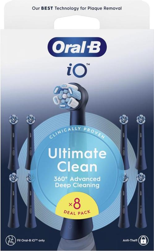 Oral-B iO Ultimate Clean Zwart (8 stuks), Sieraden, Tassen en Uiterlijk, Uiterlijk | Mondverzorging, Nieuw, Tandenborstel, Ophalen