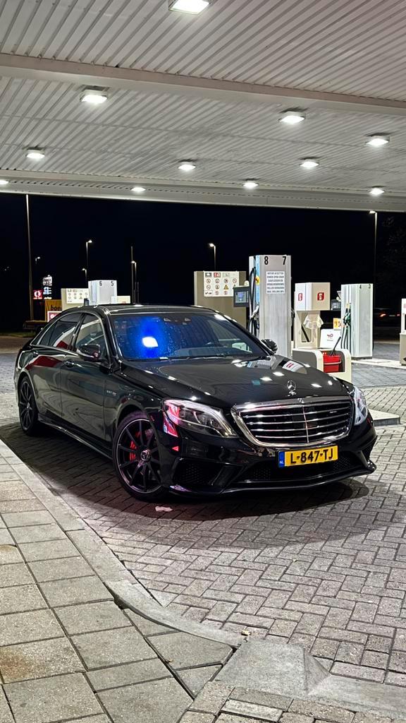 Mercedes-Benz S-Klasse 5.5 S63 AMG Lang 4M AUT 2017 Zwart, Auto's, Mercedes-Benz, Particulier, S-Klasse, 360° camera, 4x4, ABS