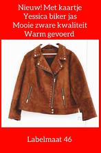 Nieuw! Yessica gevoerde warme suedine jas L, Bruin, Yessica, Maat 42/44 (L), Nieuw