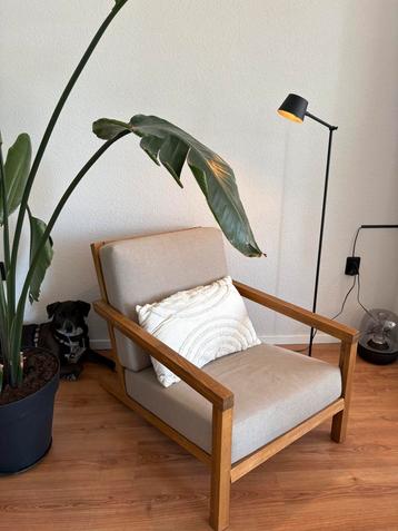 Retro houten lounge/fauteuil - Scandinavisch design beschikbaar voor biedingen