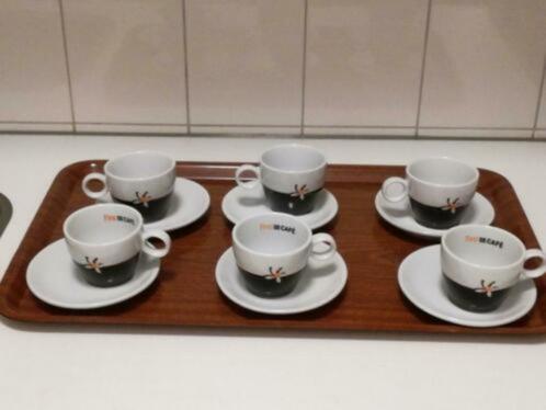 Espresso & Cappuccino kop en schotel Fleur de café VANAF, Huis en Inrichting, Keuken | Servies, Nieuw, Kop(pen) en/of Schotel(s)
