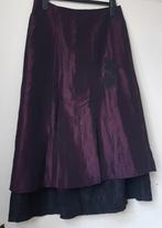 Donkerrode/paarse midi rok + stola, mt 42, Kleding | Dames, Rokken, Overige kleuren, Maat 42/44 (L), Ophalen of Verzenden, Donna Due