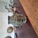 Antieke Chinese bronzen vaas  Qianlong mark  olifantenkoppen, Ophalen of Verzenden