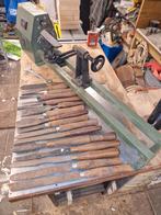 Houtdraaibank met beitels, Doe-het-zelf en Verbouw, Draaibanken, Ophalen, Gebruikt, Houtdraaibank, 500 tot 1000 mm