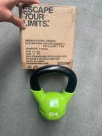 Studio Vinyl Kettlebell 4kg - Escape Fitness - Groen, Ophalen of Verzenden, Nieuw, Buik, Kettlebell
