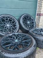 BMW M velgen 18 Inch 5x120 TPMS ZGAN banden Zwart 3PMSF M+S, Ophalen, BMW